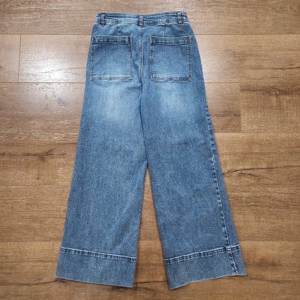 Oat New York Women's Wide Leg Jeans 10/30 Normcore Minimal Casual Preppy - Picture 6 of 7